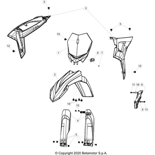 43 PLASTIC ACCESSORIES/SEAT/TANK