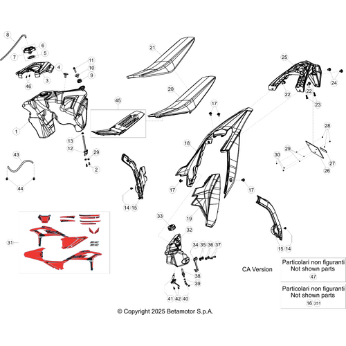 43 PLASTIC ACCESSORIES/SEAT/TANK