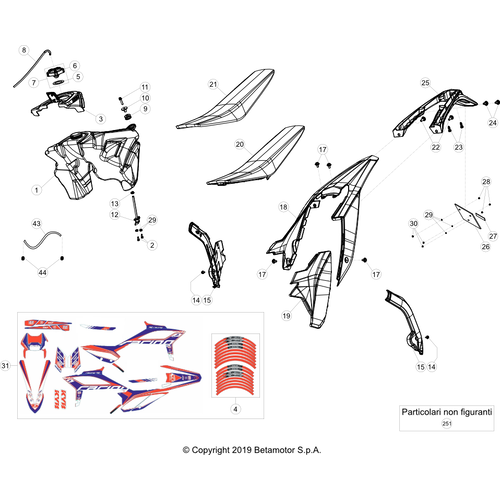43 PLASTIC ACCESSORIES/SEAT/TANK