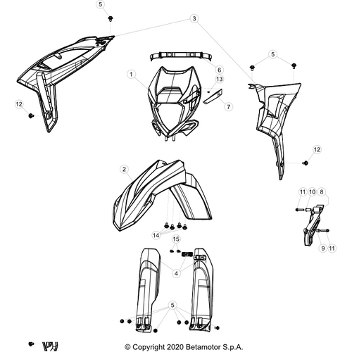 43 PLASTIC ACCESSORIES/SEAT/TANK