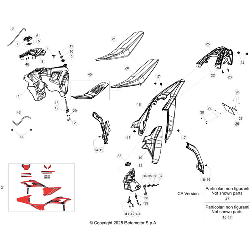 43 PLASTIC ACCESSORIES/SEAT/TANK