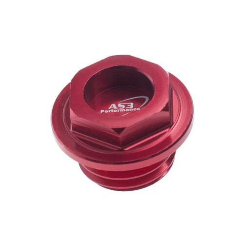 AS3 ALLOY OIL FILLER PLUG RED 2ST RR/XT MY18>