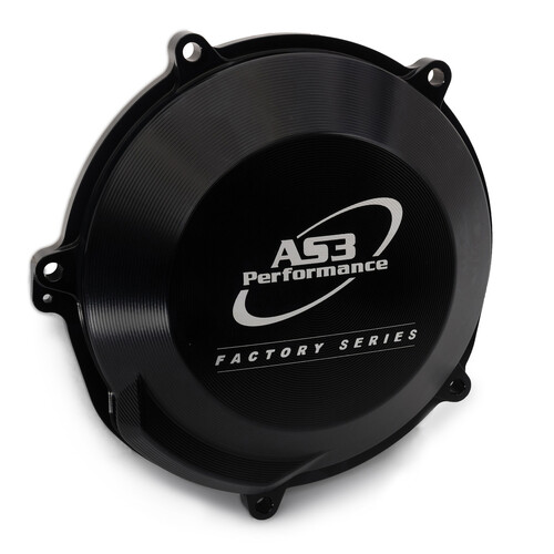 AS3 FACTORY CNC CLUTCH COVER BLACK 2ST RR/XT MY18>