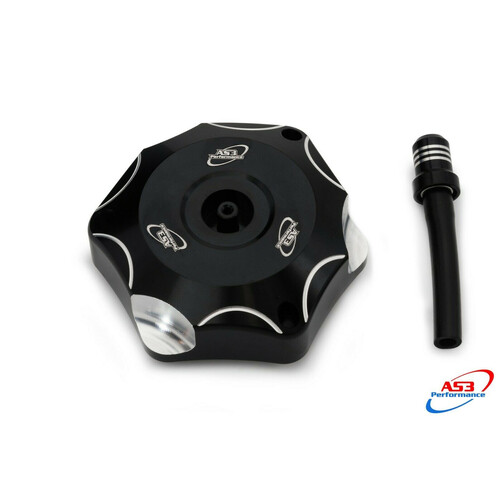 AS3 BLACK BILLET FUEL CAP + BREATHER RR/XT MY13>