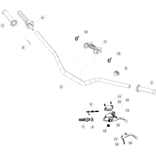 35 HANDLEBAR/CONTROLS - FROM CHASSIS 200449 TO 200609