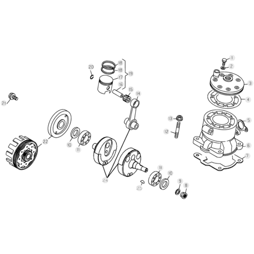 02 CRANKSHAFT/PISTON/BALANCER SHAFT - FROM CHASSIS 200001