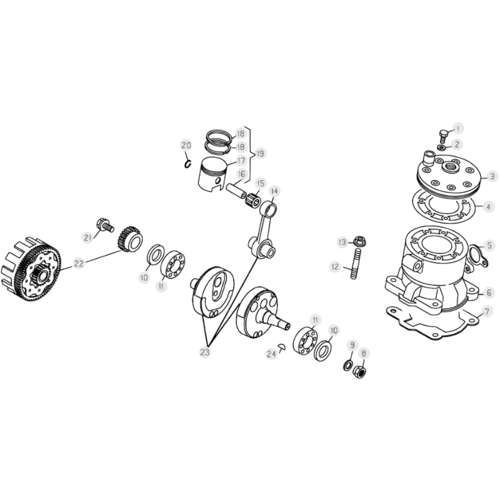02 CRANKSHAFT/PISTON/BALANCER SHAFT - FROM CHASSIS 300001