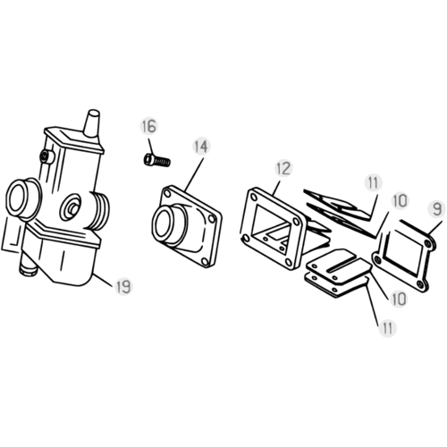 12 CARBURETOR - FROM CHASSIS 100001