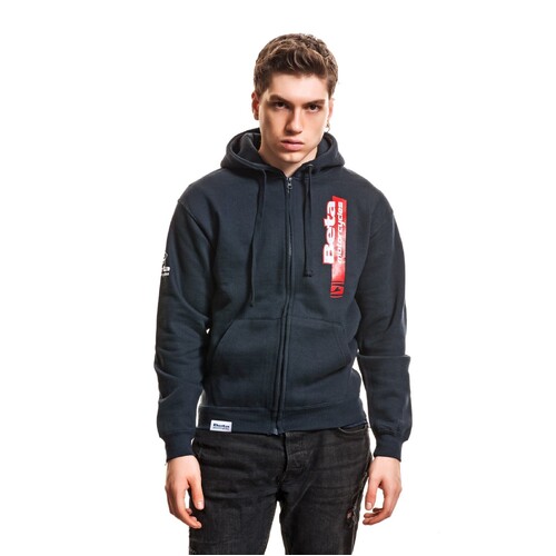 BETA PADDOCK HOODIE BLUE RED STRIPE