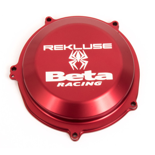 2ST RR/XT CLUTCH COVER BILLET RED STD & REKLUSE