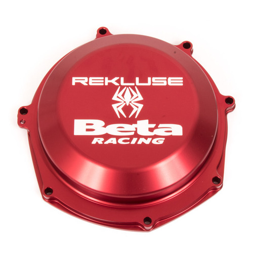 4ST RR CLUTCH COVER BILLET RED STD & REKLUSE 18-19