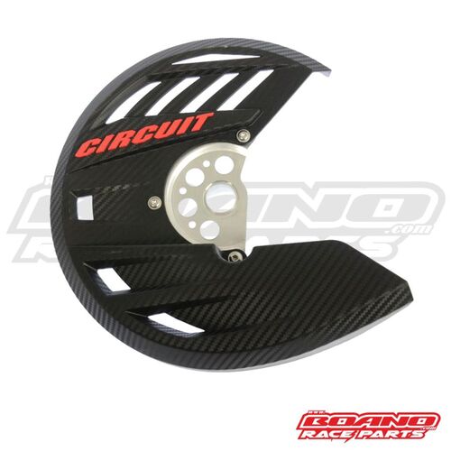 CIRCUIT FRONT DISC GUARD CARBON/RED RR/RX MY13>>